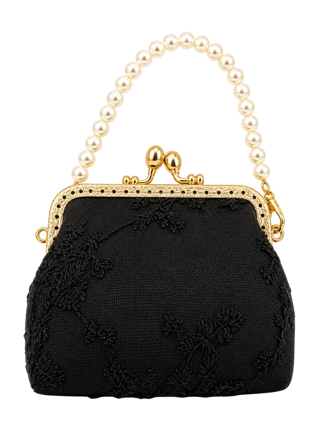 Black Mini Vintage Lace Bag