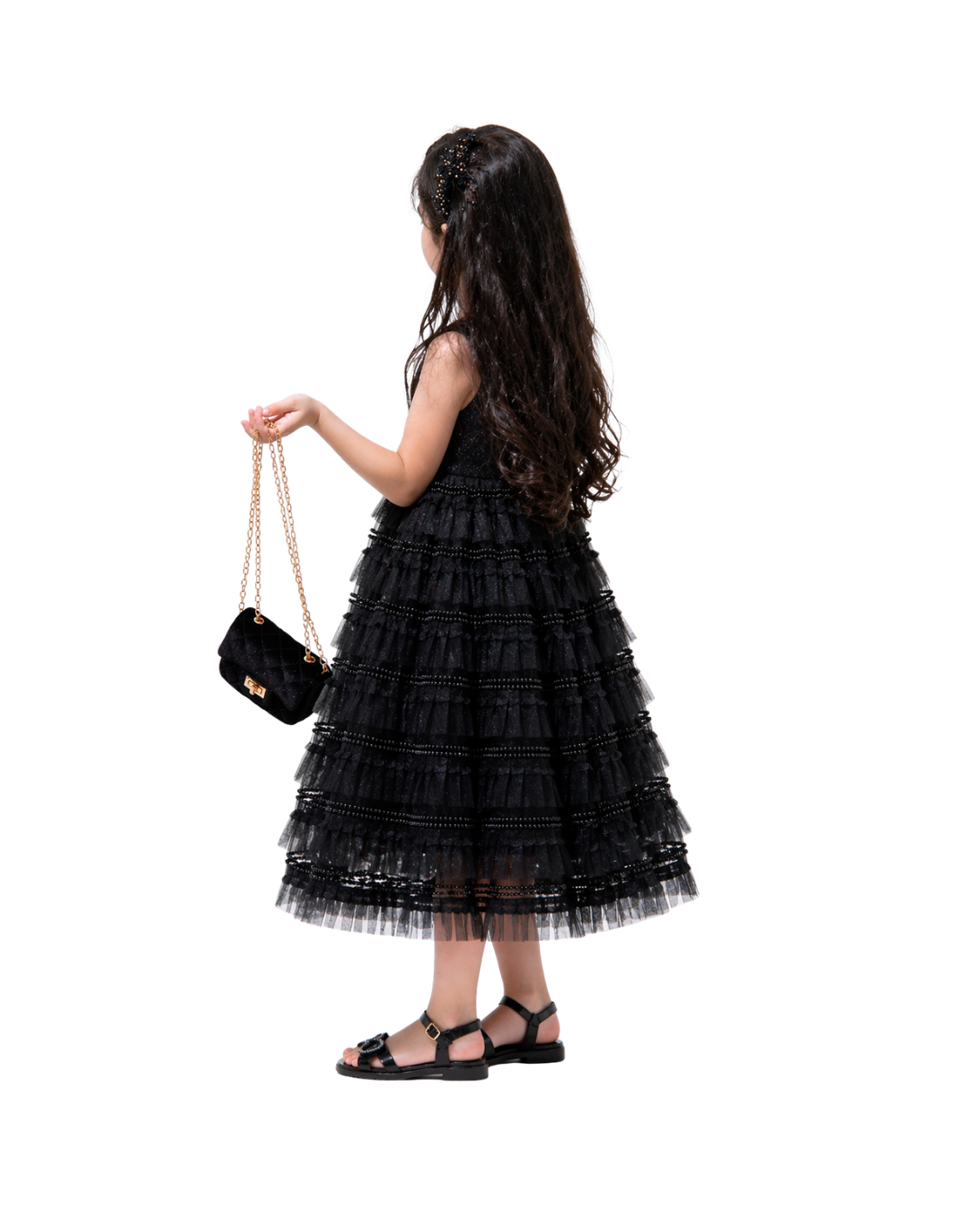 Black Lace with beads Dress