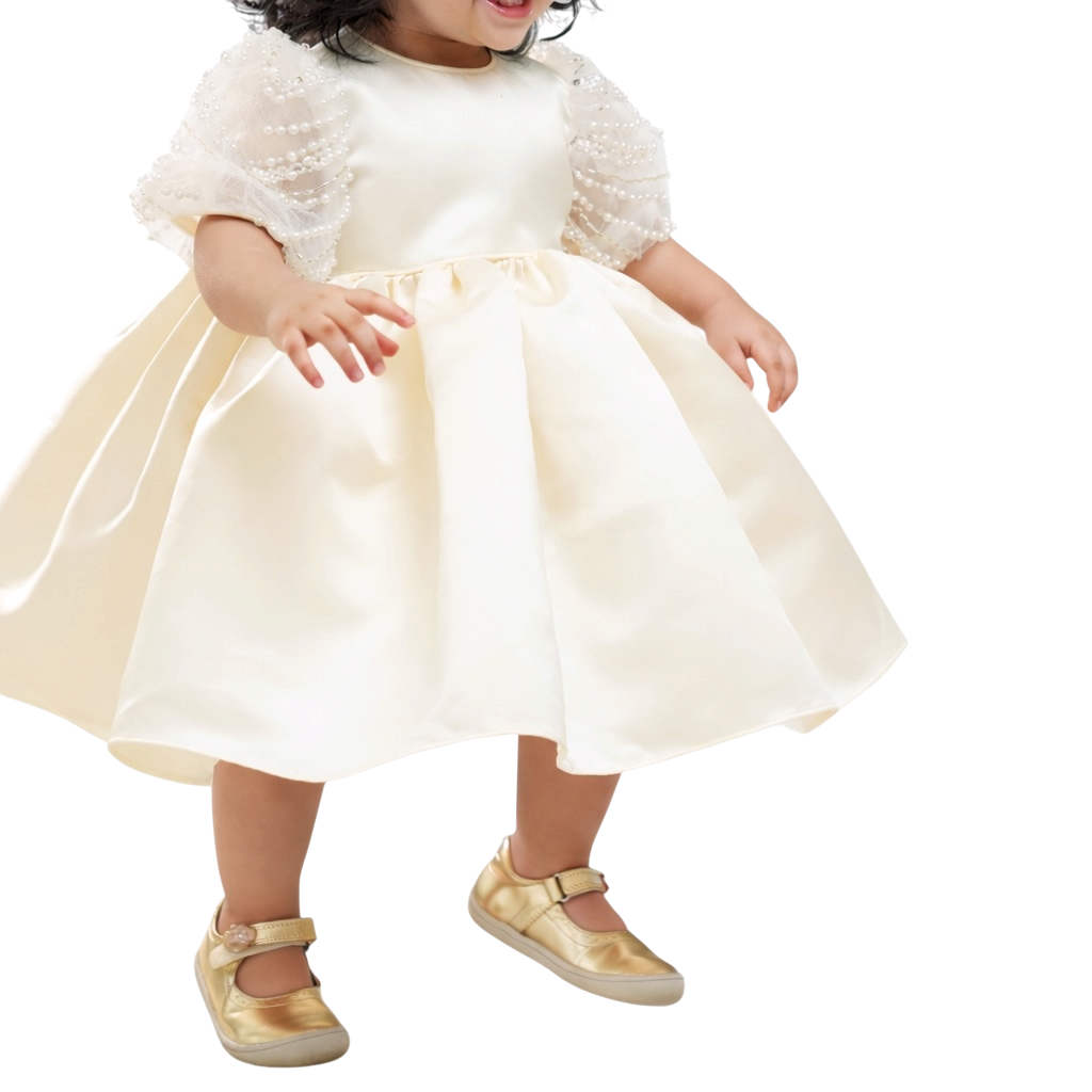 Ivory Pearls Baby Dresses