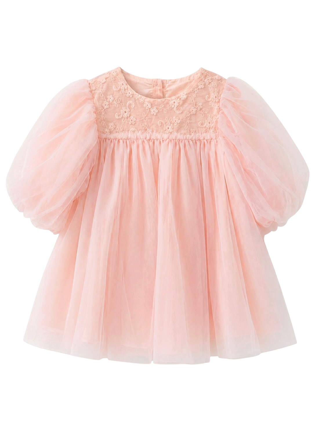 Oversizes Puff Sleeves Dress