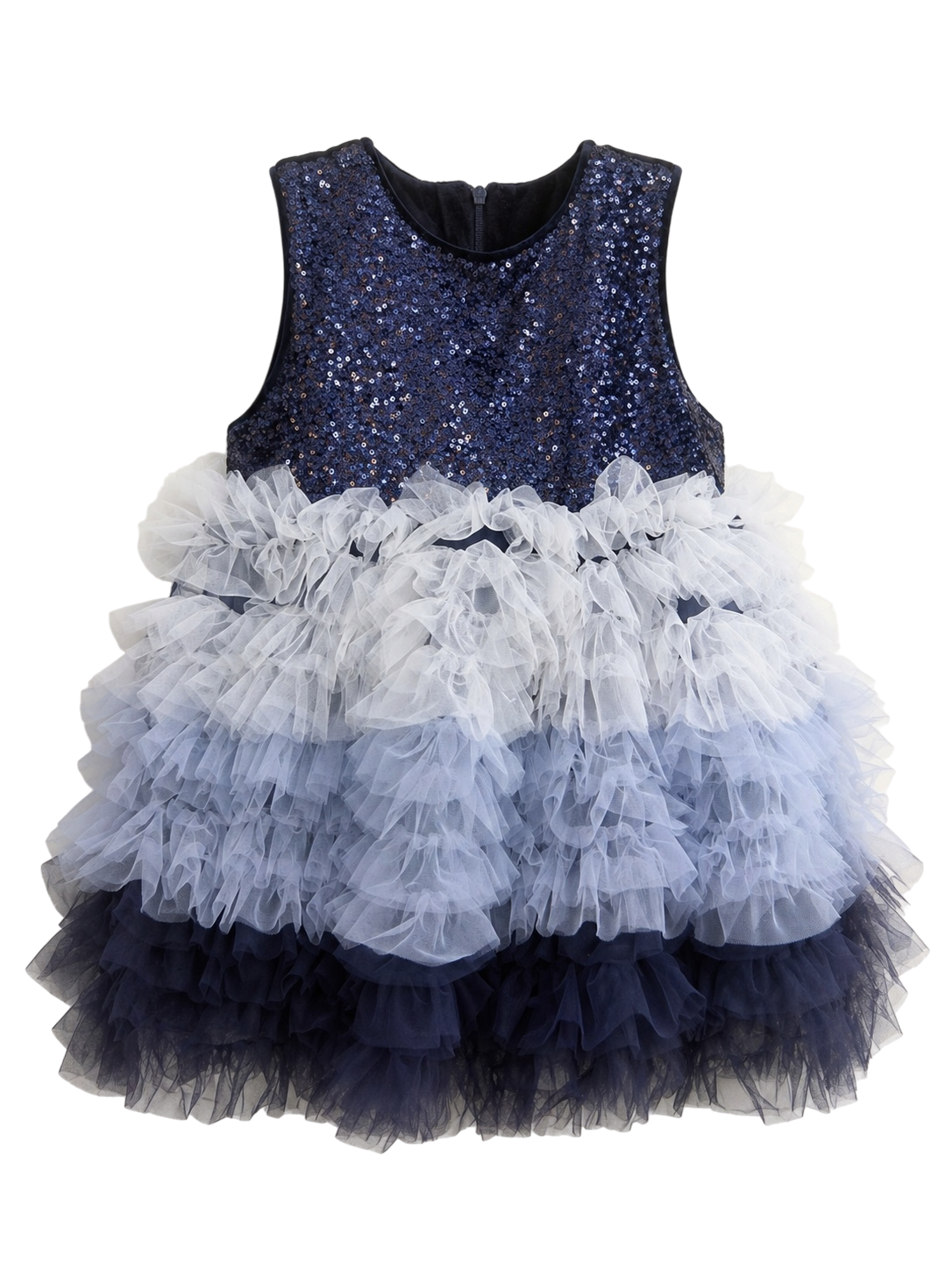 Midnight Sparkle Ruffle Dress