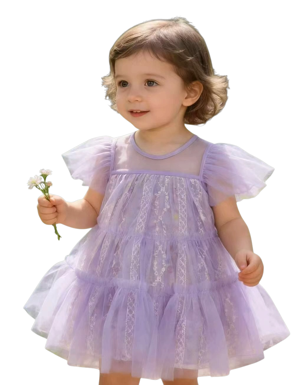 Toddler Lavender Bloom Tulle Dress