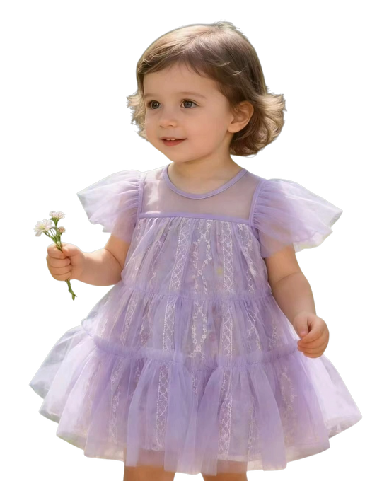Toddler Lavender Bloom Tulle Dress