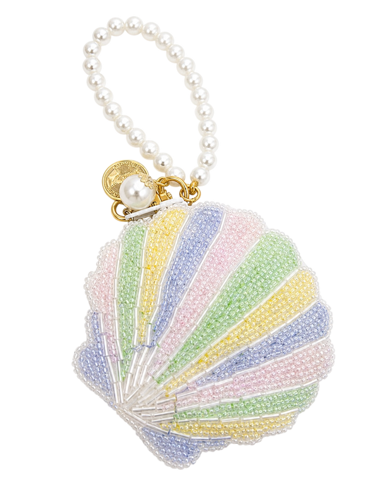 Pastel Shell Beaded Mini Bag