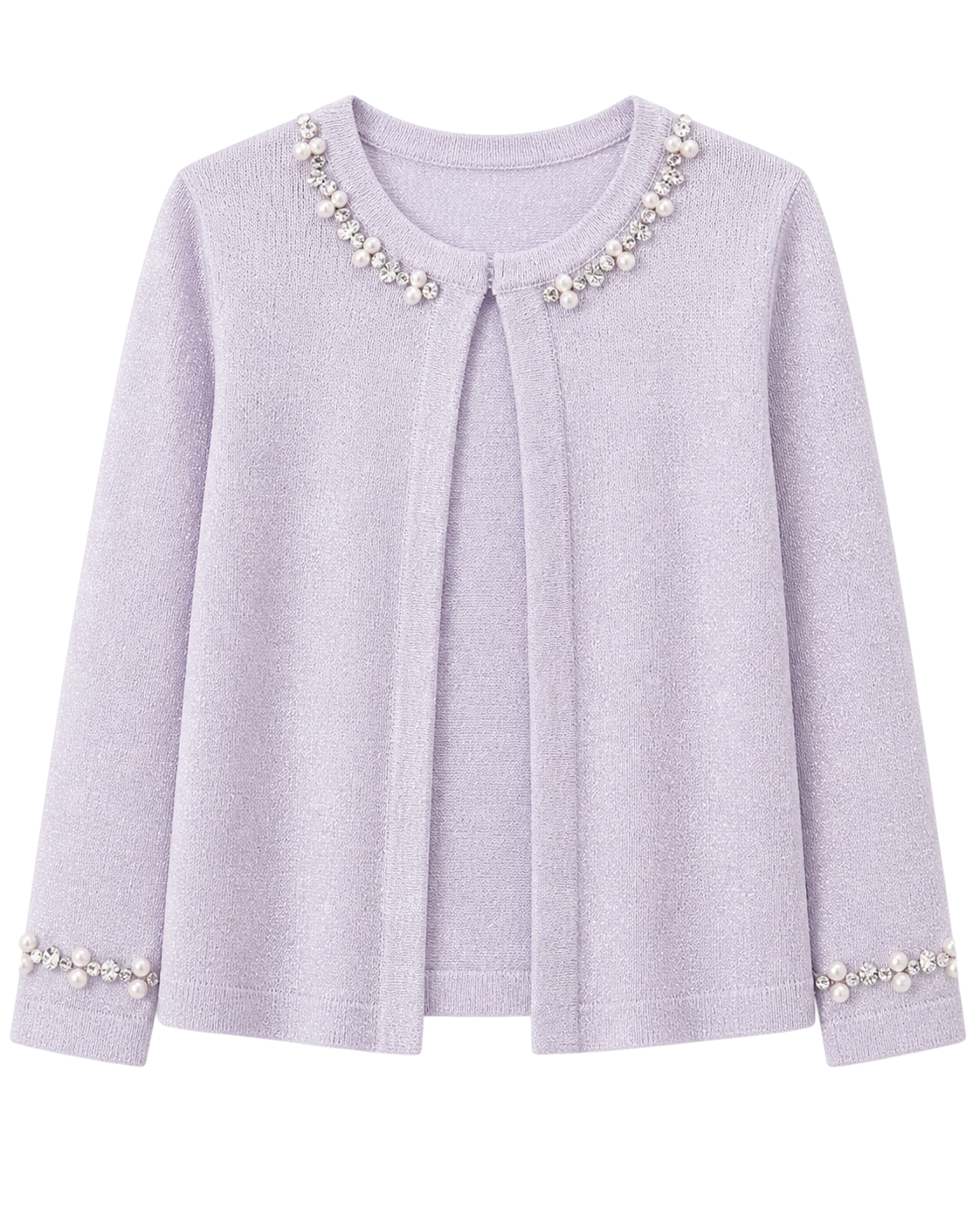 Ivory Cardigan with pearls