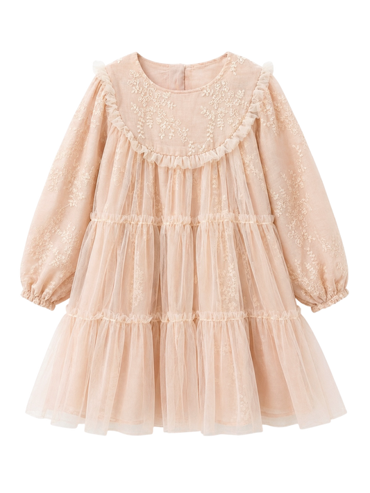 Dusty Blue / Pink Lace Dress