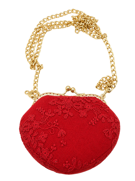 Red Mini Heart Vintage Bag