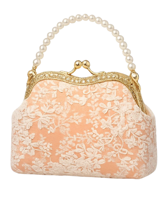 Orange Mini Vintage Style Lace Bag