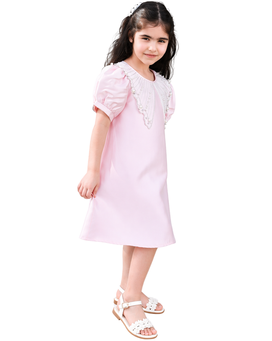 Satin Butterfly with Pearl Dress