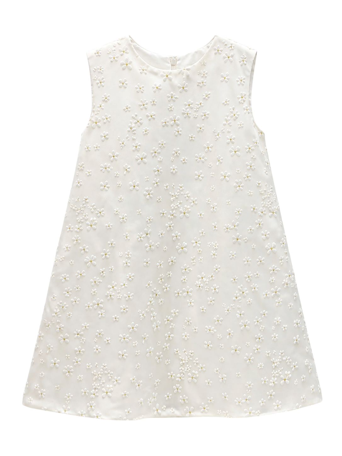 Floral Embroidered With Bow Dress