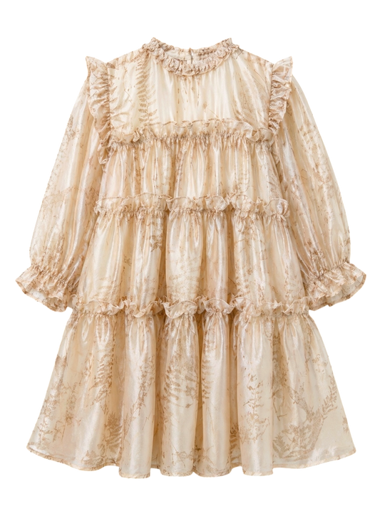 Soft Printed Satin Dress