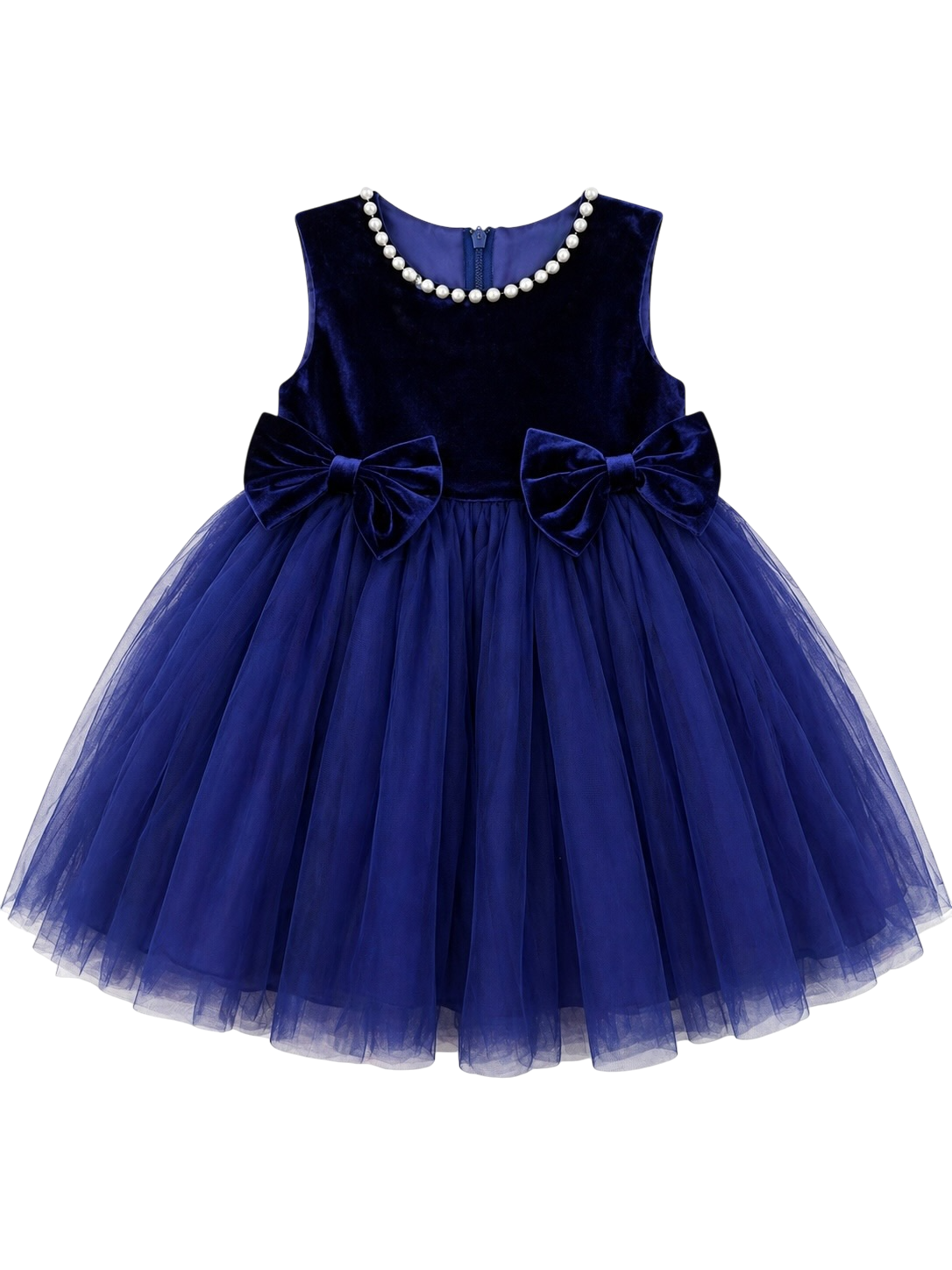 Royal Navy Velvel Pearl Tulle Dress