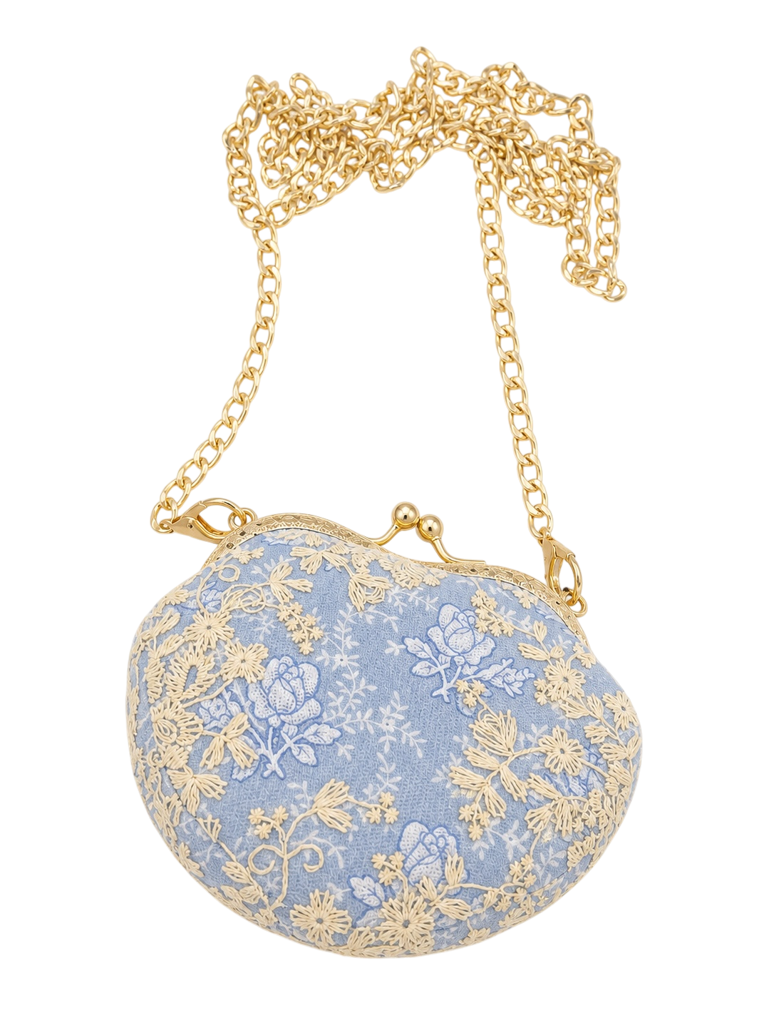 Blue Mini Heart Vintage Bag