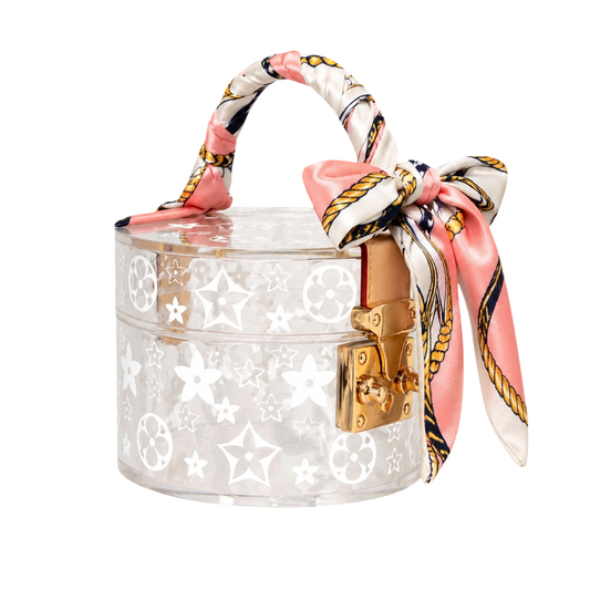 Clear Scarf-Handle Vanity Mini Bag