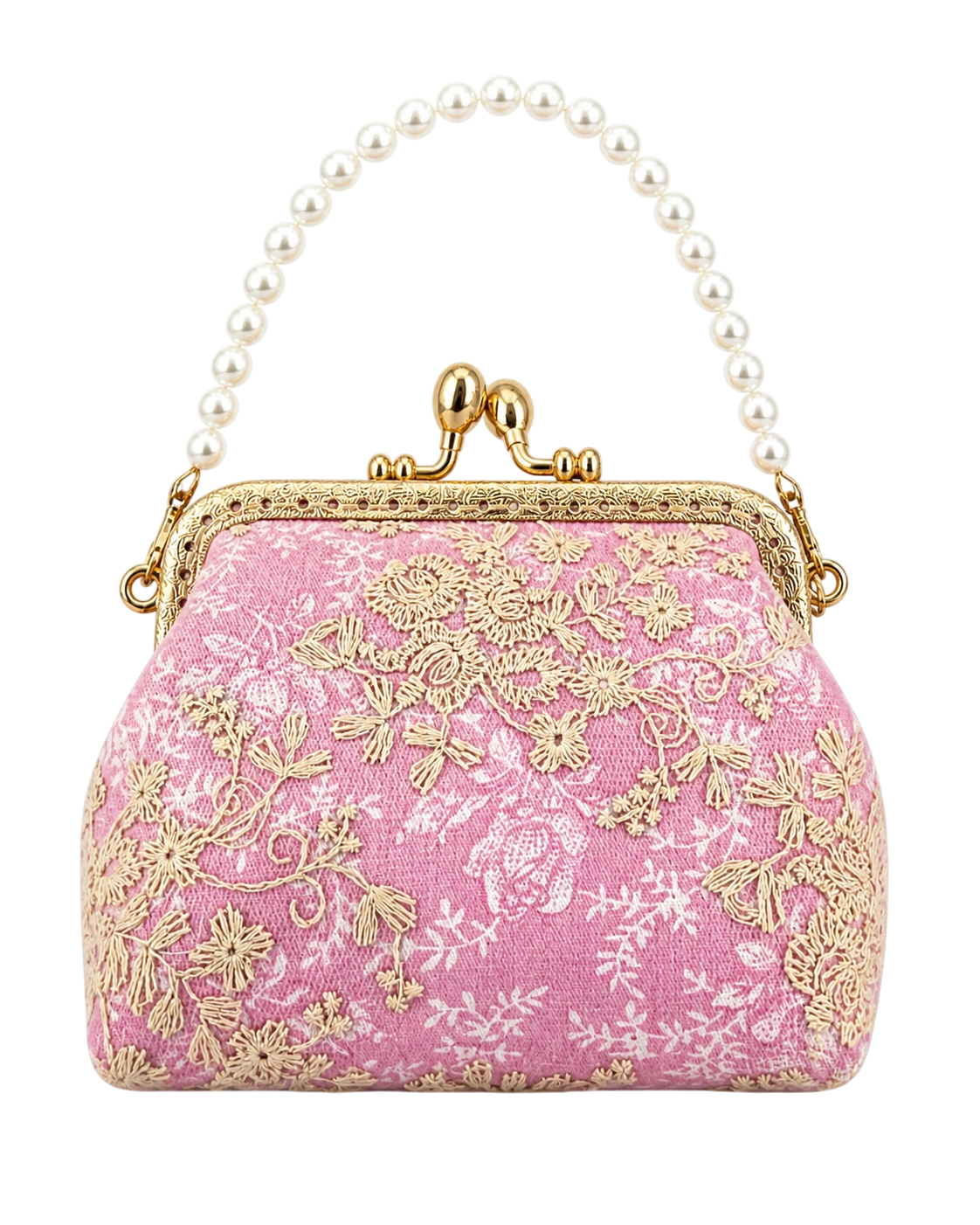 Pink Mini Vintage Lace Bag