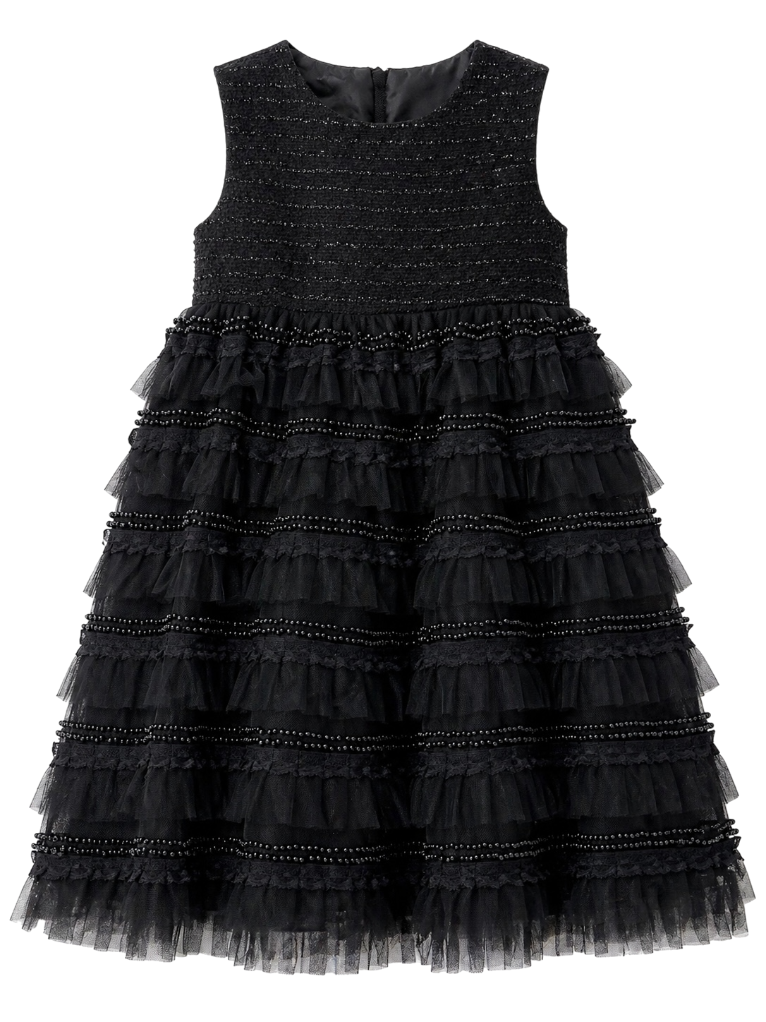Black Lace with beads Dress
