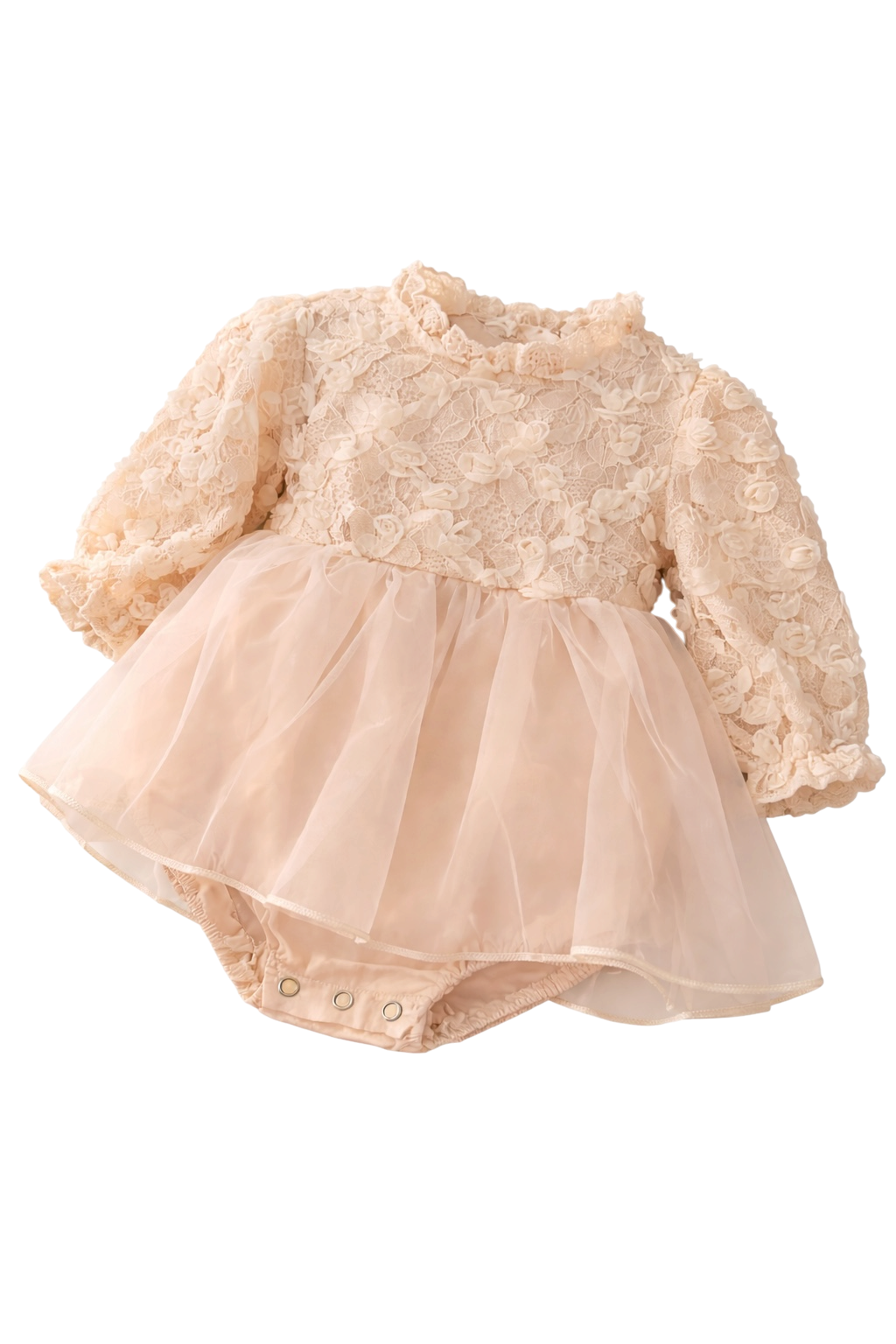 Ivory Lace Baby Romper Dress