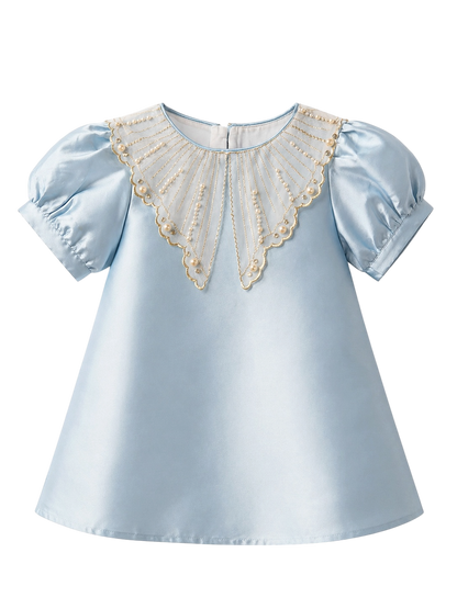 Satin Butterfly with Pearl Dress