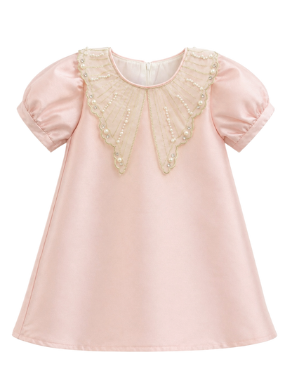 Satin Butterfly with Pearl Dress