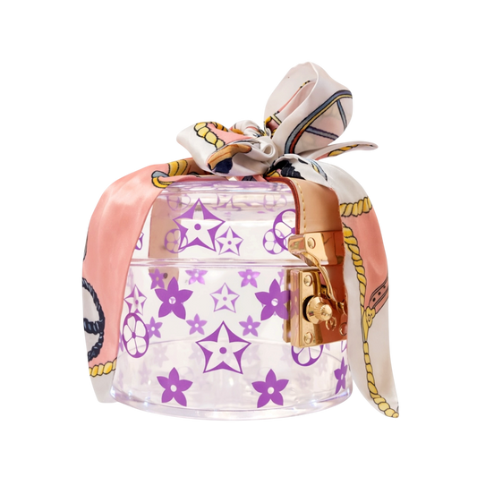 Clear Scarf-Handle Vanity Mini Bag