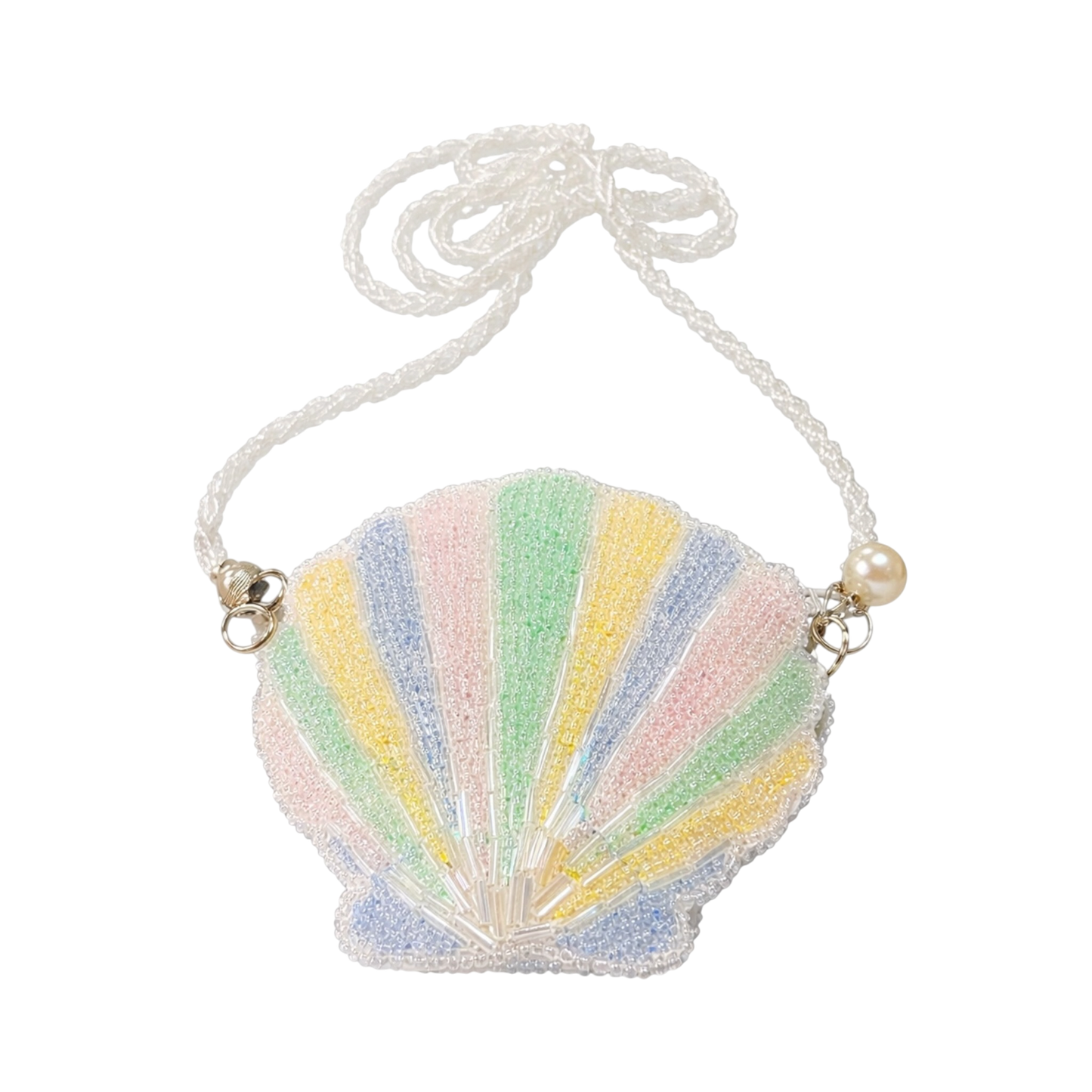 Pastel Shell Beaded Mini Bag