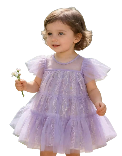 Toddler Lavender Bloom Tulle Dress