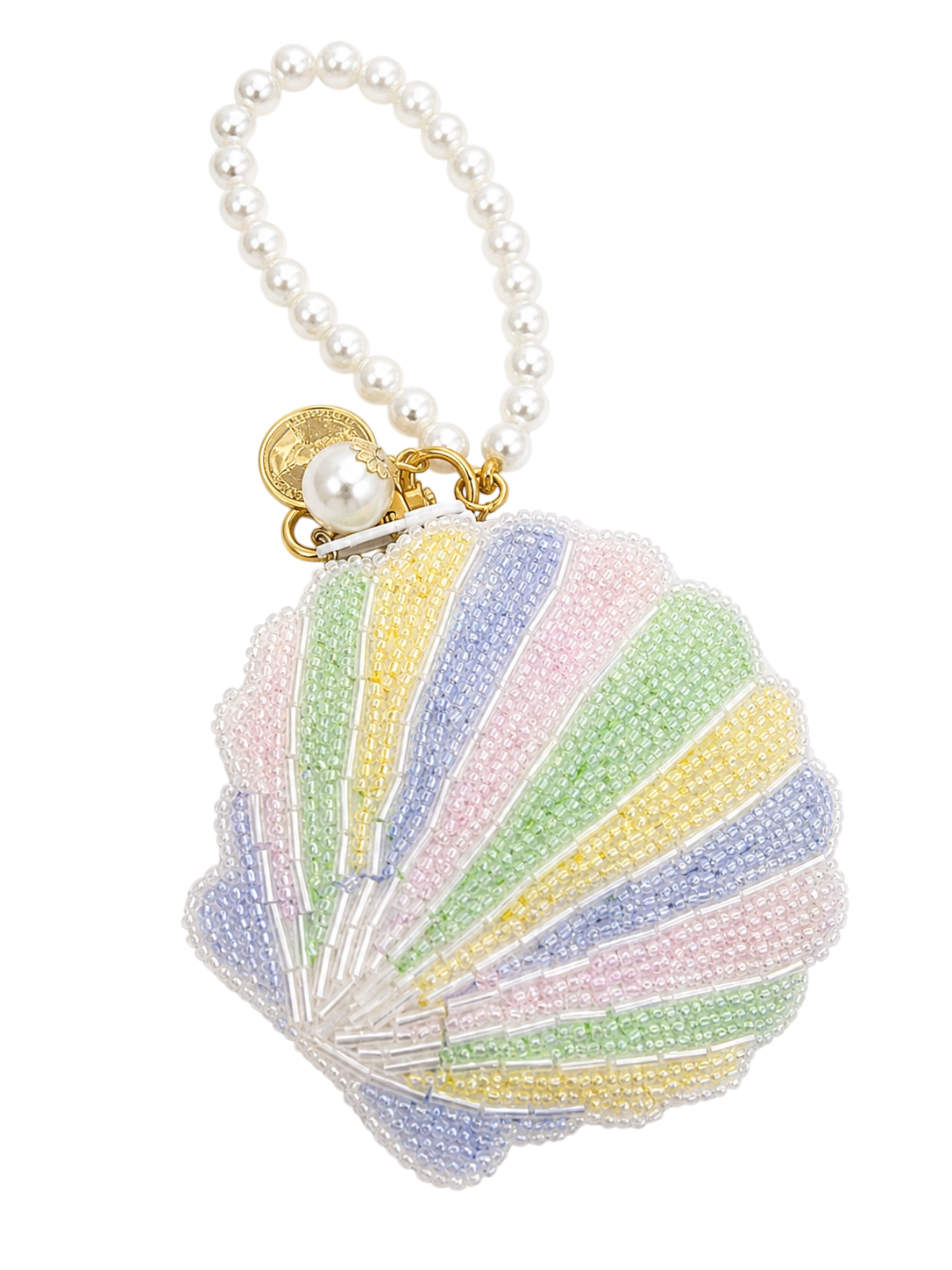 Pastel Shell Beaded Mini Bag
