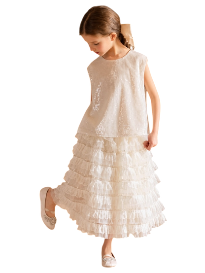 Ivory Lumière Skirt & Top Set