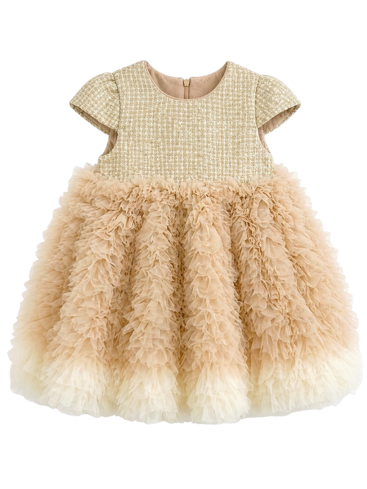 Golden Ruffle dress