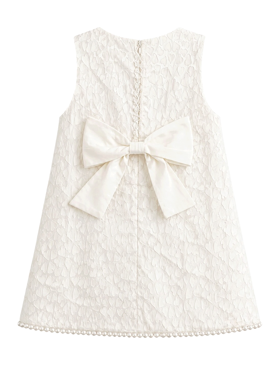 Ivory Heart Dress with Pearls