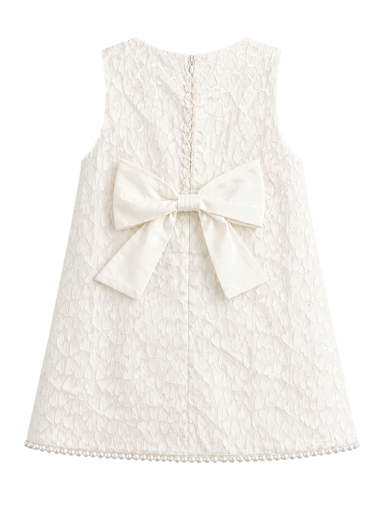 Ivory Heart Dress with Pearls