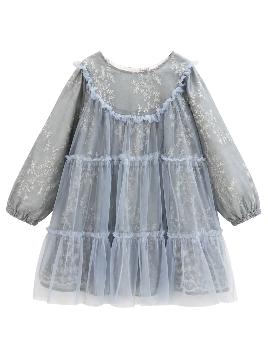 Dusty Blue / Pink Lace Dress