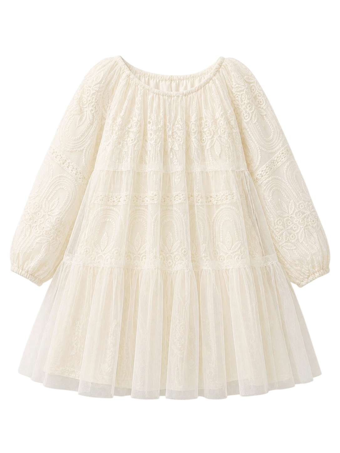 Pink/Ivory Vintage Lace Collar Dress