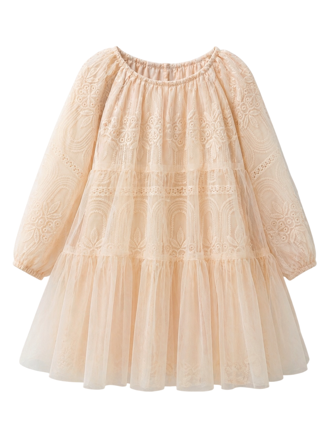 Pink/Ivory Vintage Lace Collar Dress